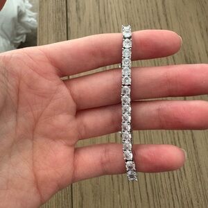 Julie West Silver Bracelet with Clear Stones